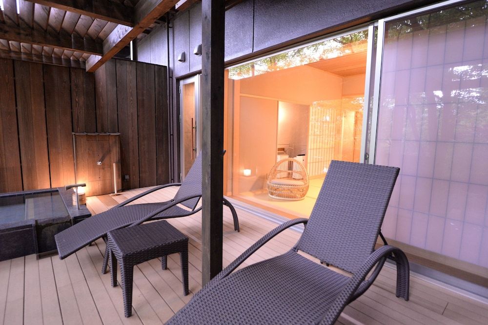 Hakone Gora Byakudan Japanese/Western Style Room MICHI/IWAO, Garden Deck, Outdoor Bath 4