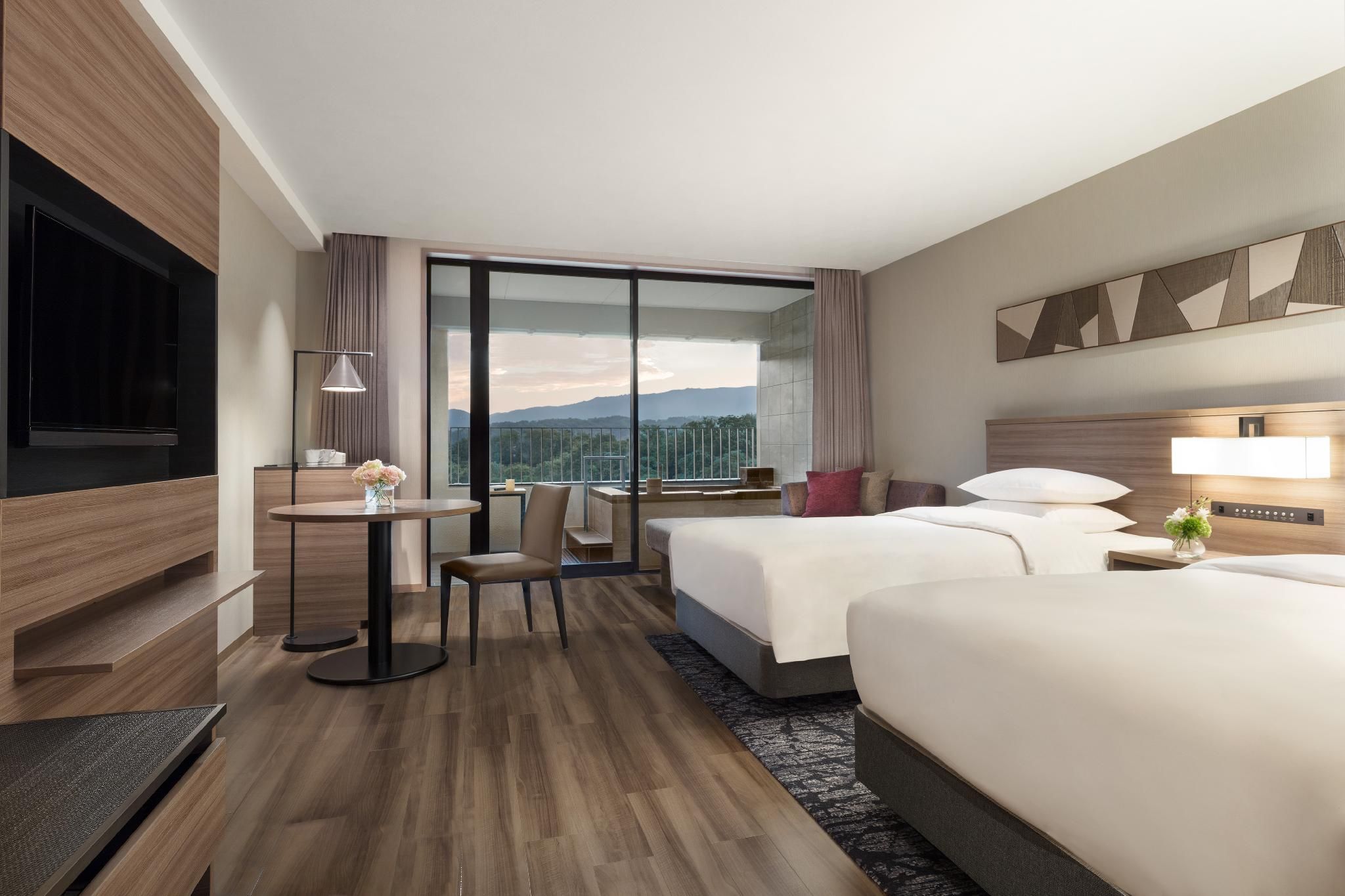 Deluxe Twin Hot Spring, Guest room, 2 Twin, Garden view