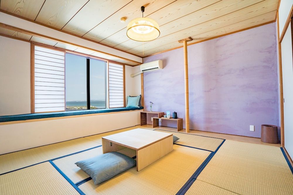 Anniversary Plan with Cake, Japanese Style Room, Ocean View "Gunjo" Check in by 19:30, Late out 11am