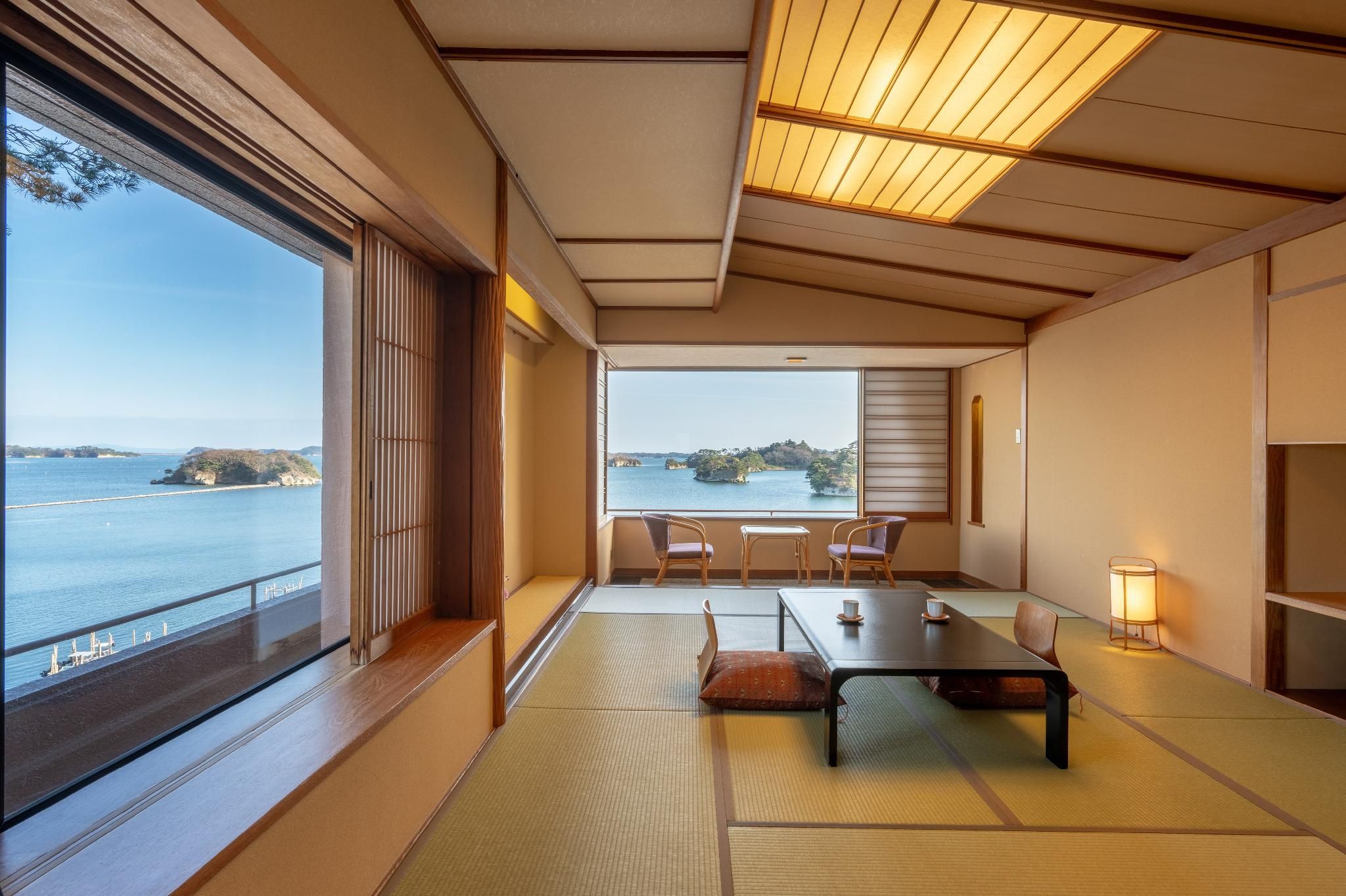 Corner Japanese room ocean view 12 tatami mats non-smoking