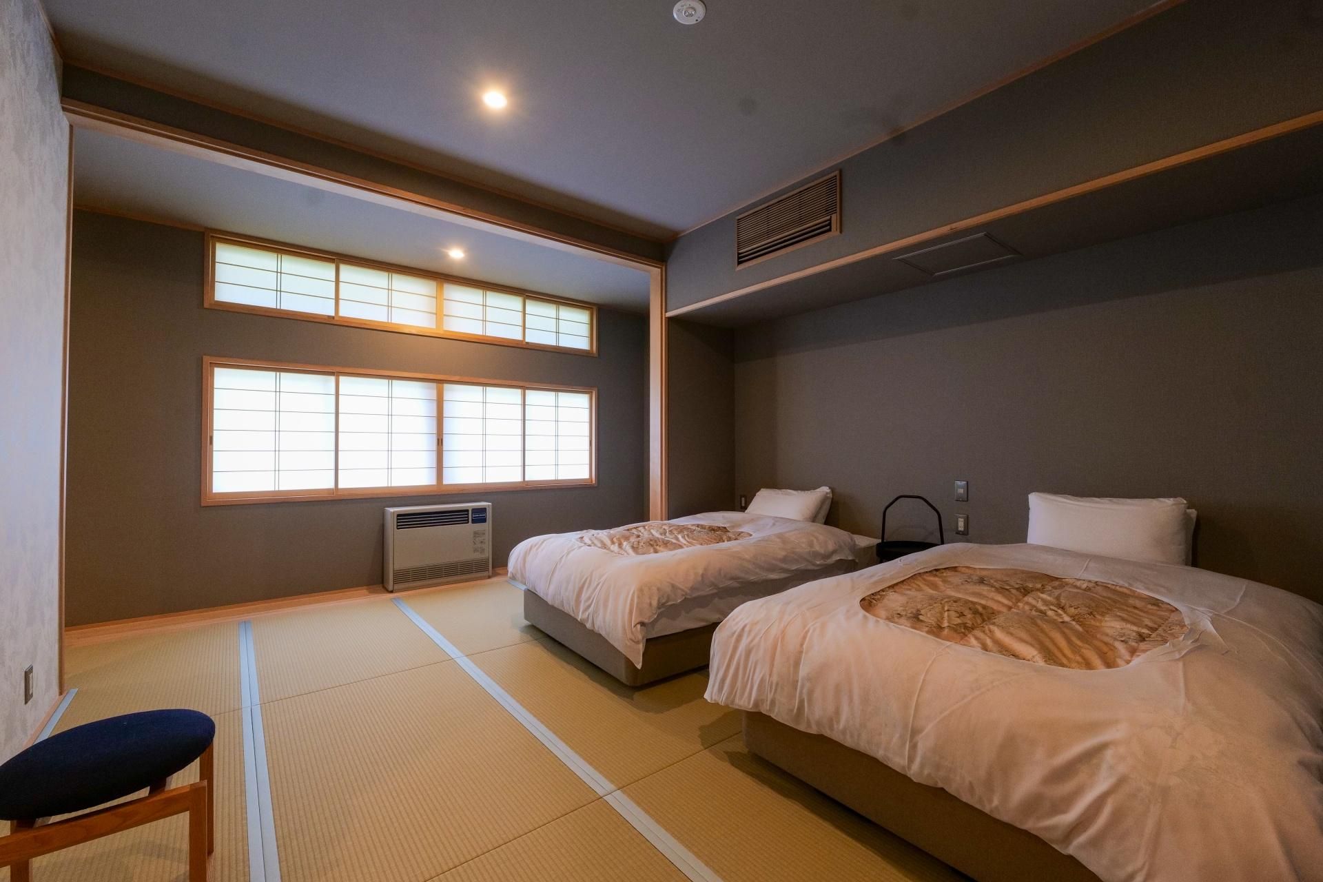 Large Japanese Style Room with Two Beds - No Bath, No Shower