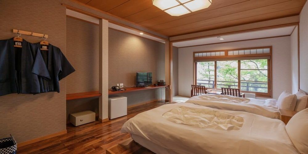 Japanese Style Twin Room with Two Single Beds and Flooring, Non Smoking