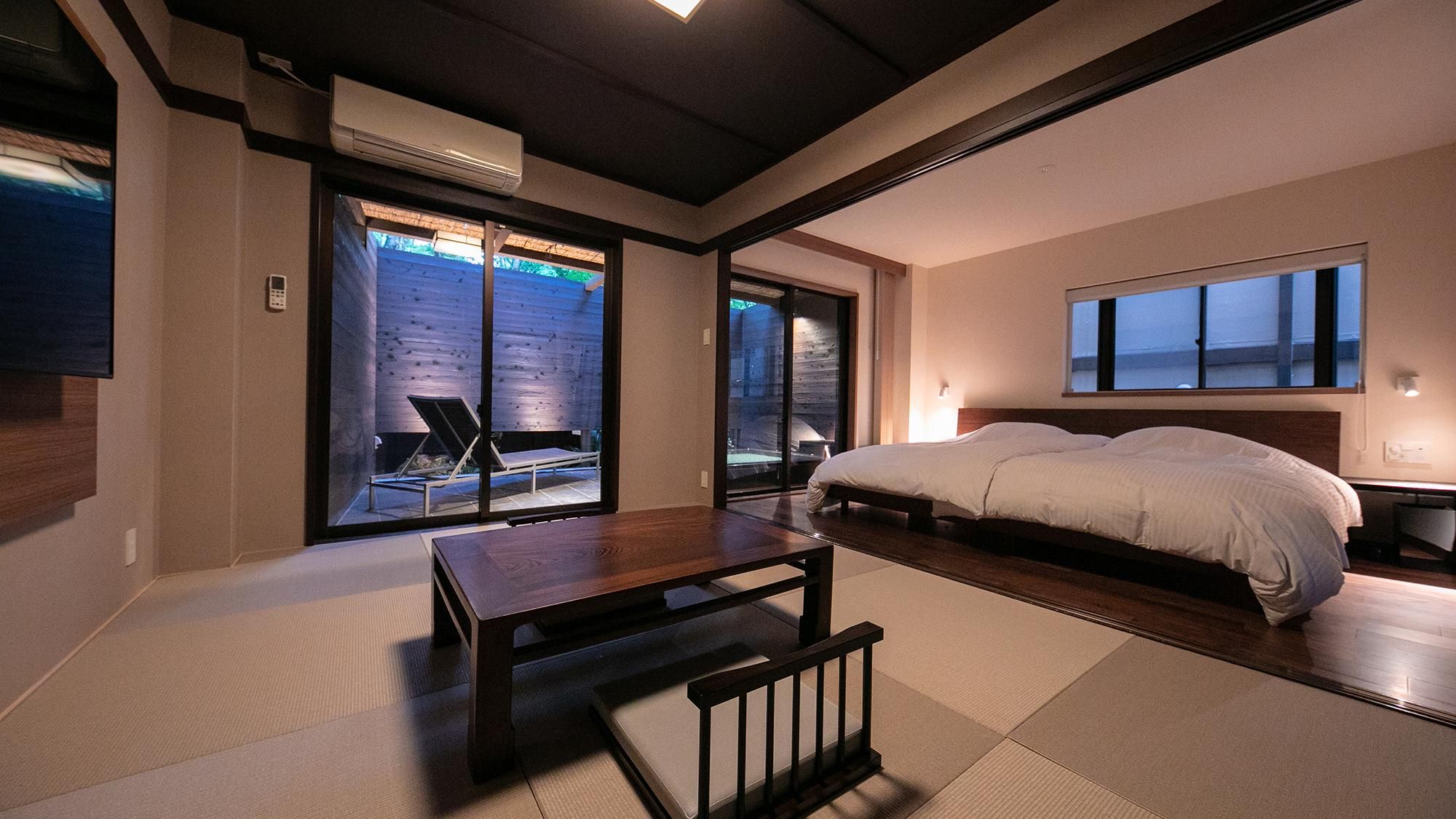 Mount Yufu View Japanese Style Suite with Open-Air Bath