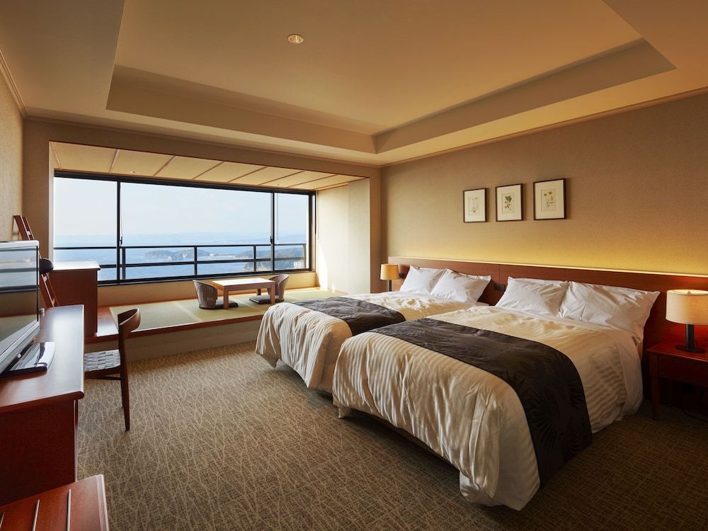 Ocean View Vista Luxury Twin on Third floor, Halfboard with Japanese Dinner, Non Smoking