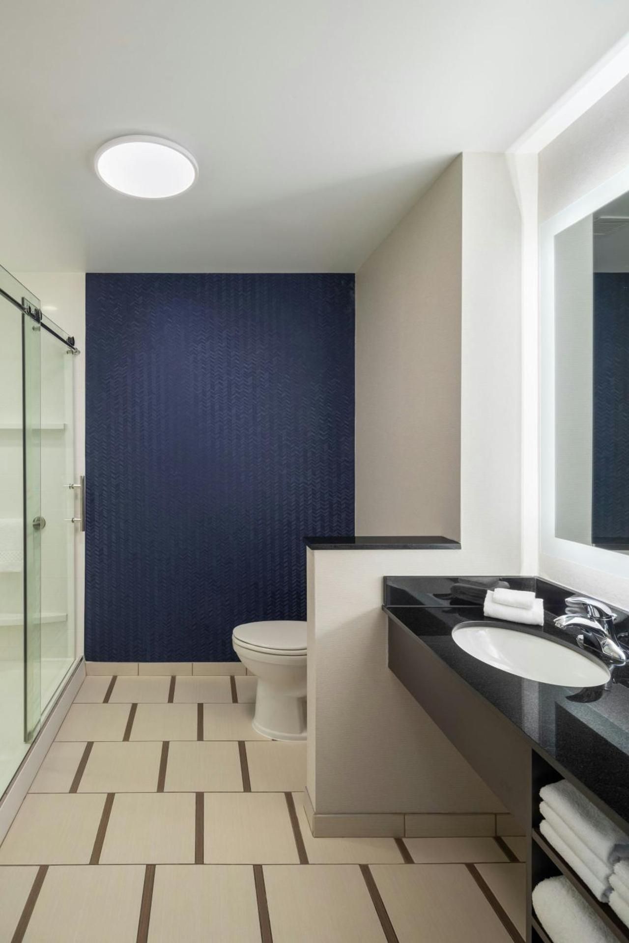 King Room with Roll-In Shower - Mobility and Hearing Accessible