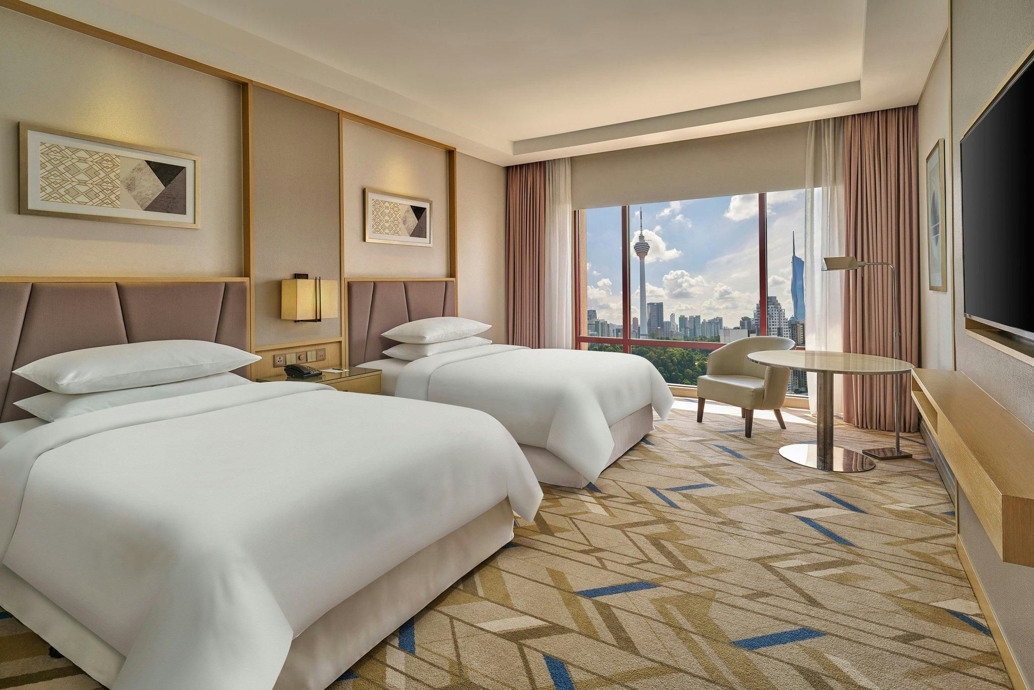 Guest room, 2 Twin, KL Tower view
