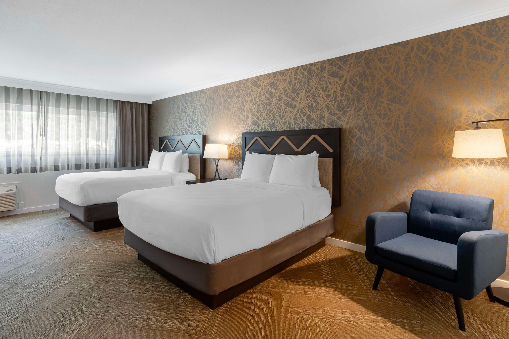 2 Queen Beds, Nonsmoking, Interior Entrance, Walk-in Shower