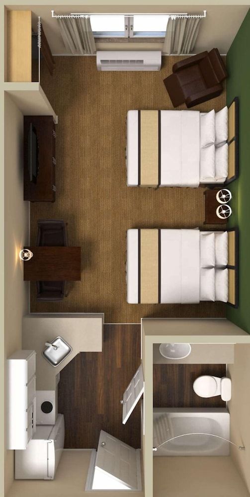 Studio, 2 Double Beds, Non Smoking