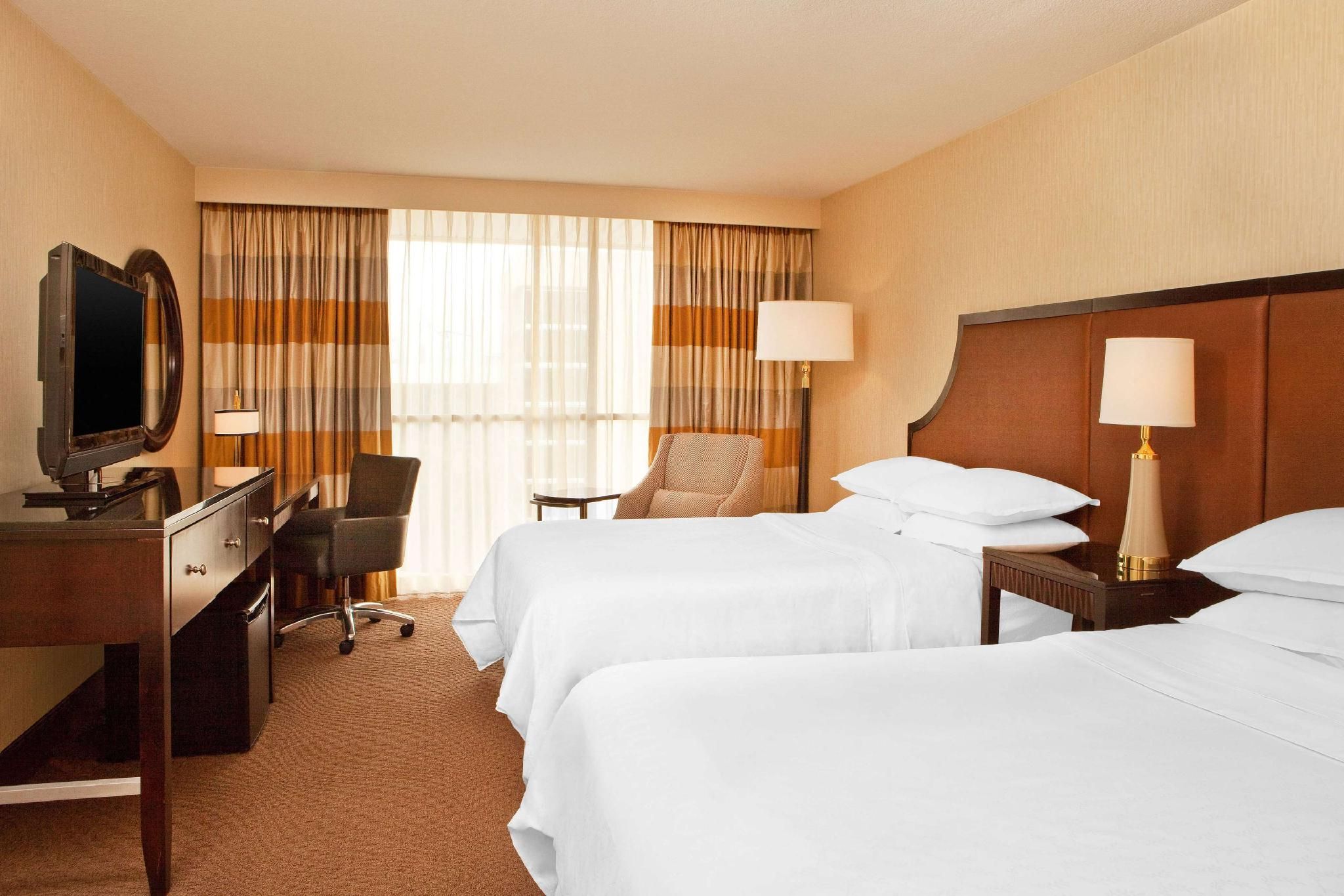 2 Double Beds, Mobility or Hearing Accessible Room, Roll-In Shower, Non-Smoking