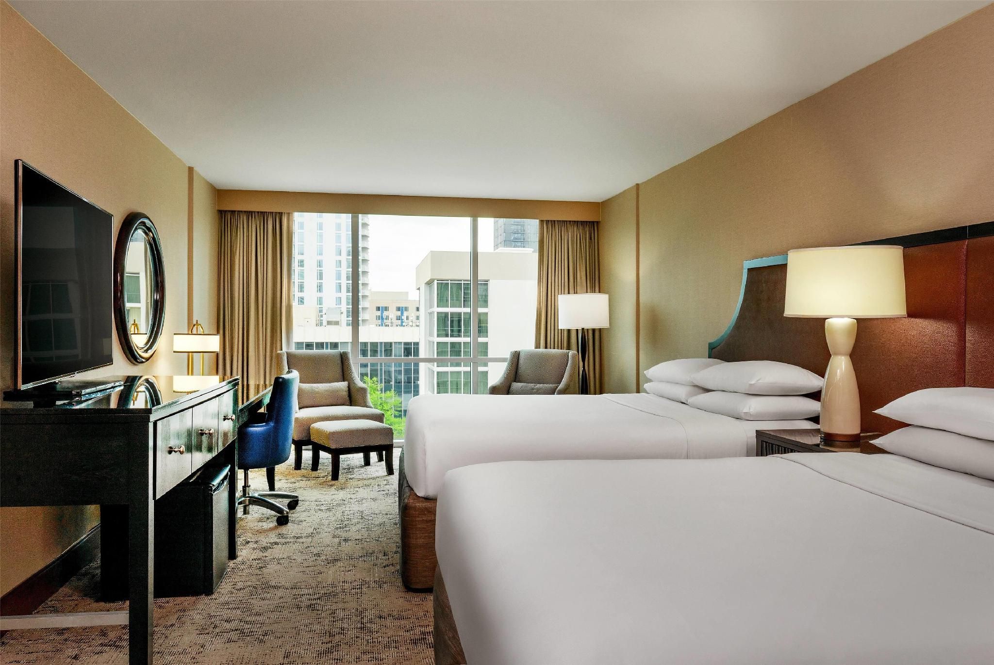 2 Double Beds, Hearing Accessible Room, Non-Smoking