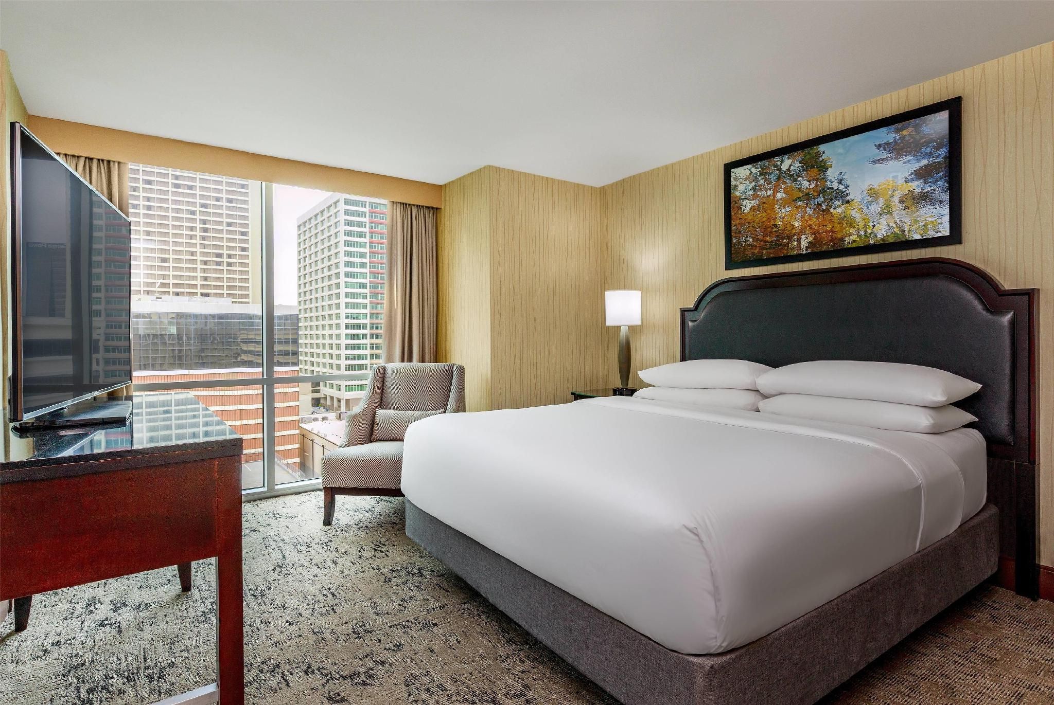 1 King Bed, Executive Hearing or Mobility Access Suite, Tub with Grab Bars, No-Smoking