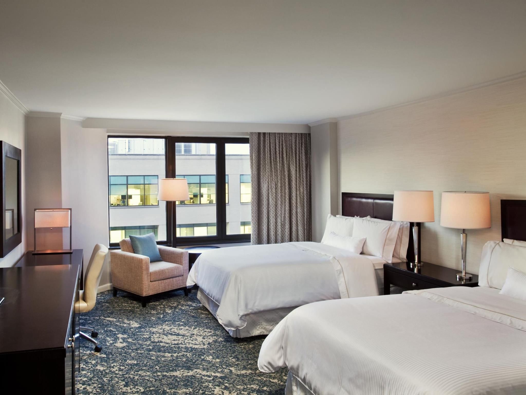 Guest room, 2 Double, Atrium view, High floor