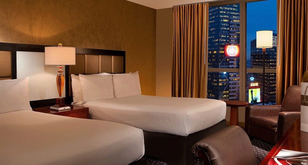 Premier Room, 2 Double Beds (Ball Drop View)
