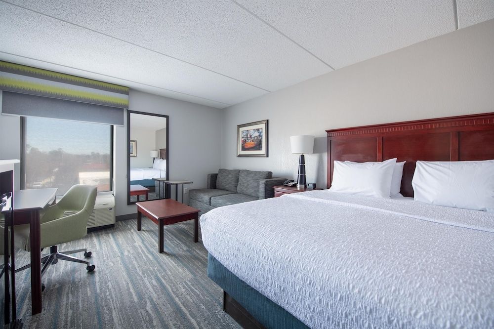 Room, 1 King Bed with Sofa bed, Refrigerator & Microwave