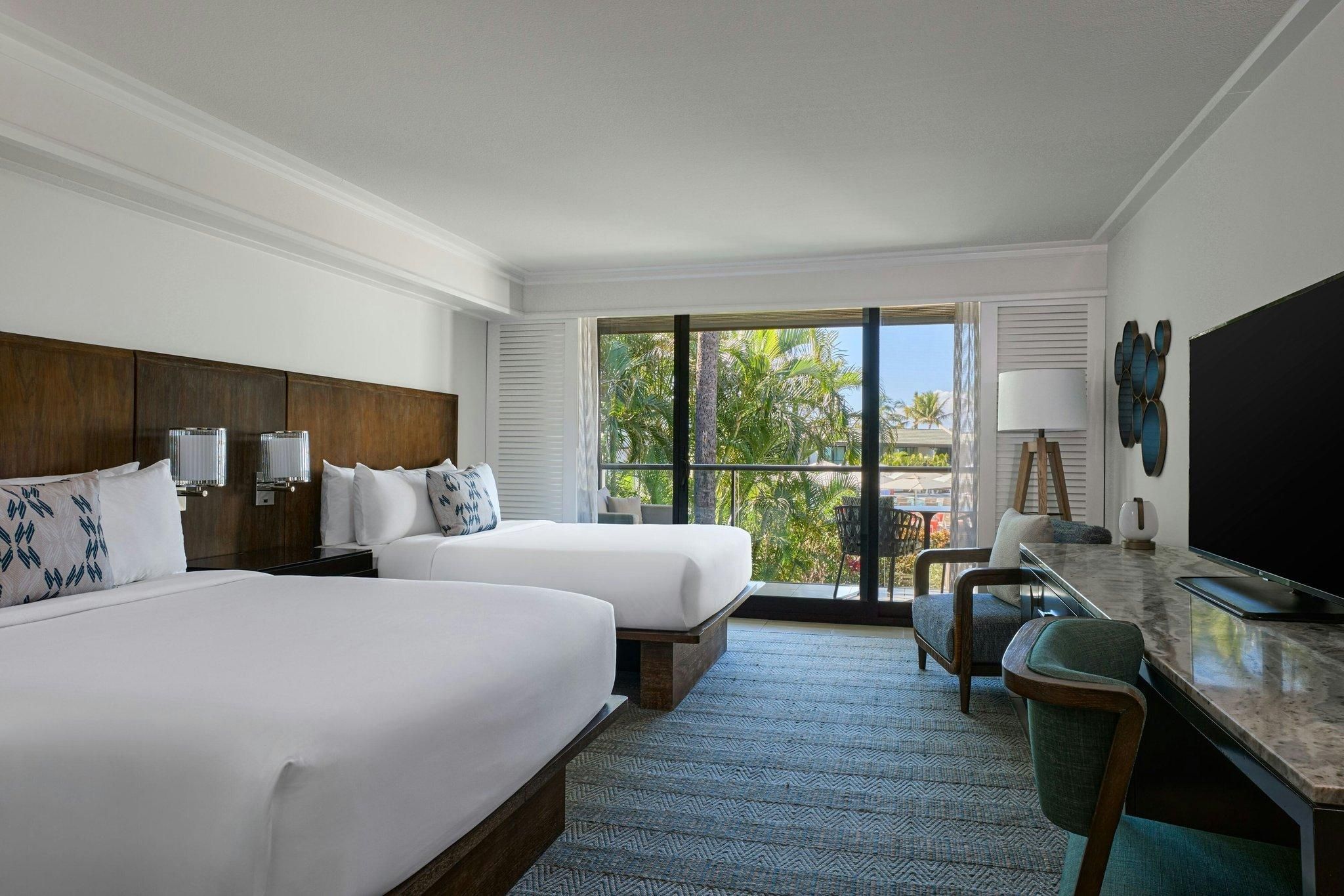 Partial Ocean View, Guest room, 2 Queen, Balcony