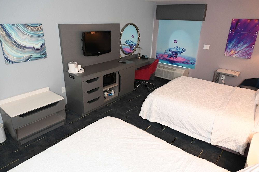 Room, Multiple Beds, Refrigerator & Microwave