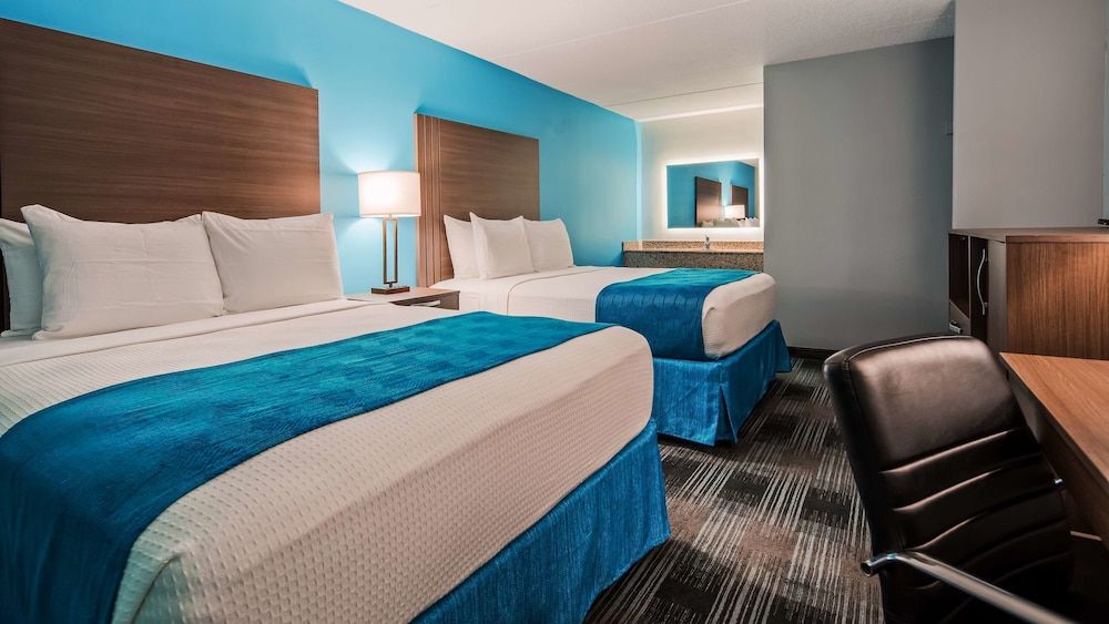 Standard Room, 2 Queen Beds, Non Smoking, Refrigerator & Microwave