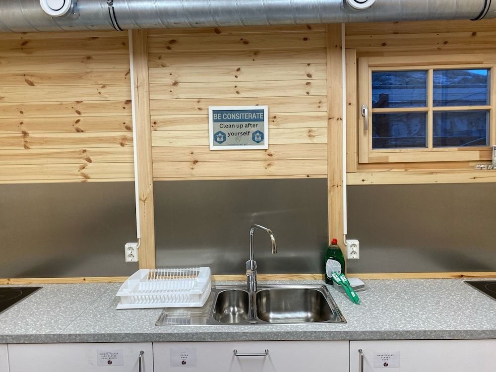 Fossatún Camping Pods & cottages – Sleeping bag accommodation Standard Cottage, 1 Queen Bed, Shared Bathroom, Mountain View 2