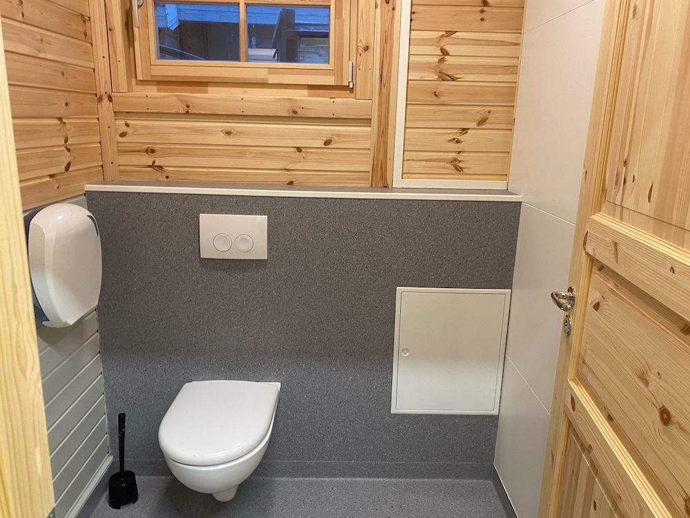 Fossatún Camping Pods & cottages – Sleeping bag accommodation Standard Cottage, 1 Queen Bed, Shared Bathroom, Mountain View 5