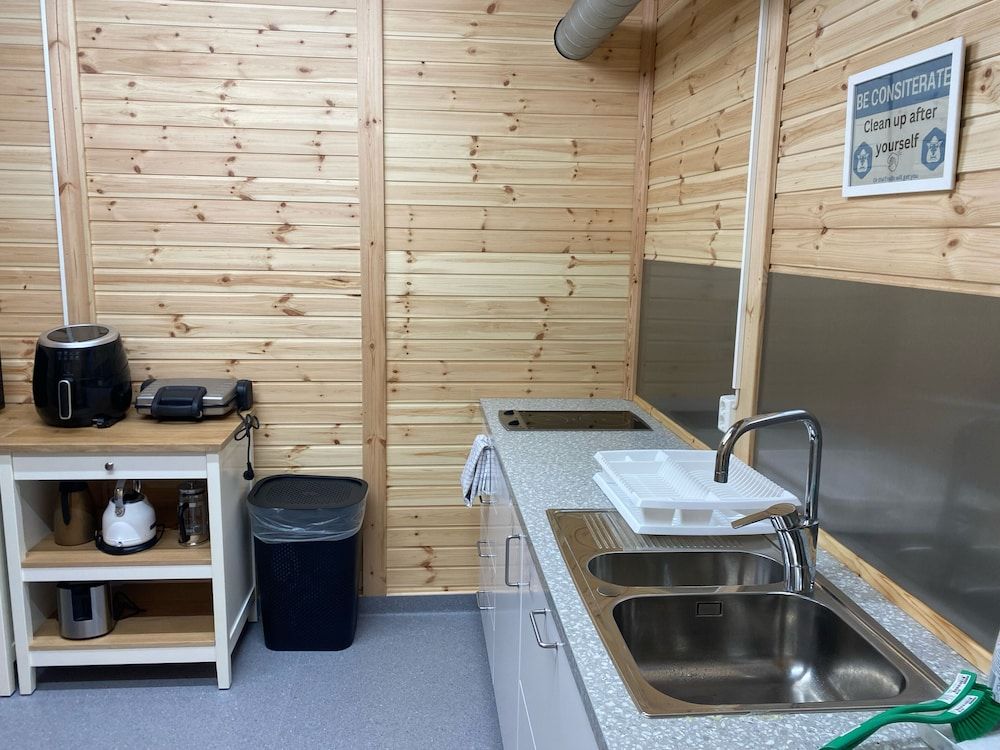 Fossatún Camping Pods & cottages – Sleeping bag accommodation Standard Cottage, 1 Queen Bed, Shared Bathroom, Mountain View 3