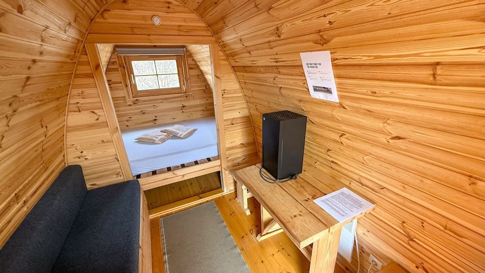 Fossatún Camping Pods & cottages – Sleeping bag accommodation Standard Cottage, 1 Queen Bed, Shared Bathroom, Mountain View 10