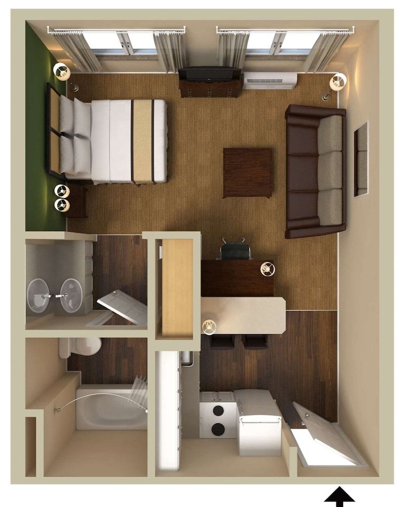 Extended Stay America Suites Minneapolis Airport Eagan North Deluxe Studio, 1 King Bed with Sofa bed, Non Smoking 4