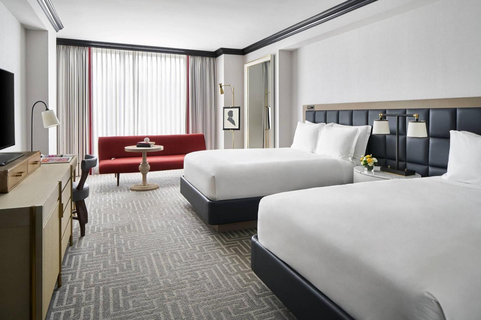 Deluxe Double Room with Two Double Beds and Roll-in Shower - Mobility Accessible