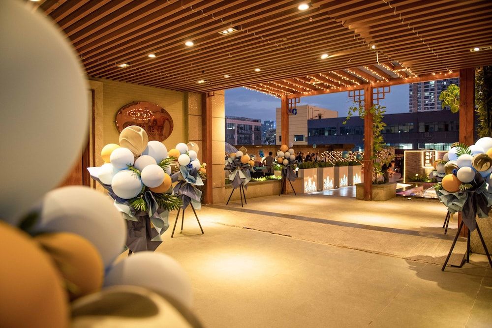 Outdoor banquet area