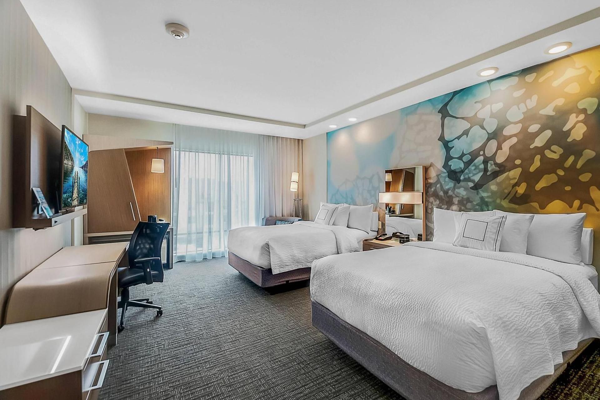 Courtyard by Marriott Longview North Queen Room with Two Queen Beds and Adapted Tub - Mobility and Hearing Accessible