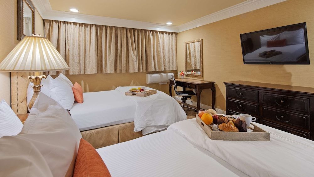 Standard Room, 2 Double Beds, Non Smoking, Refrigerator & Microwave