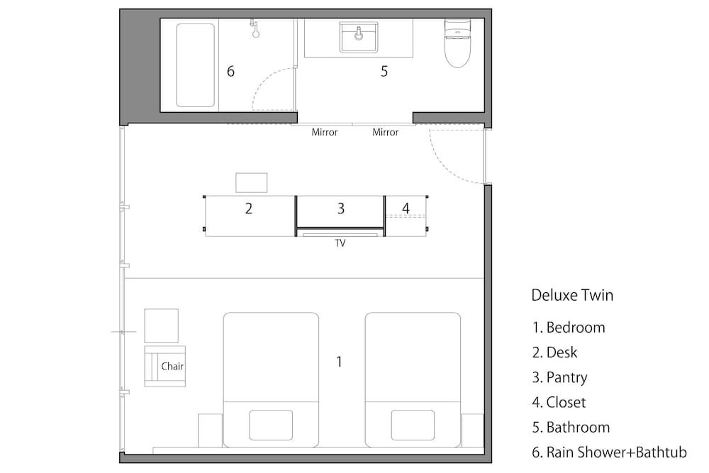 HOTEL THE FLAG Shinsaibashi Deluxe Twin Room, 2 Double Beds, Non Smoking 4