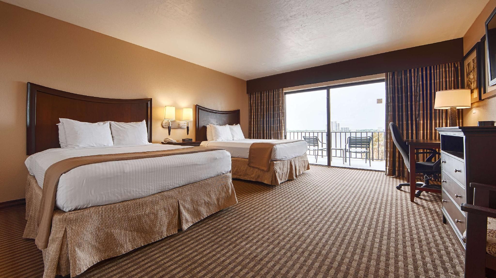 2 Queen Beds, Non-Smoking, Standard River View, High Speed Internet Access, Private Balcony, Full Br