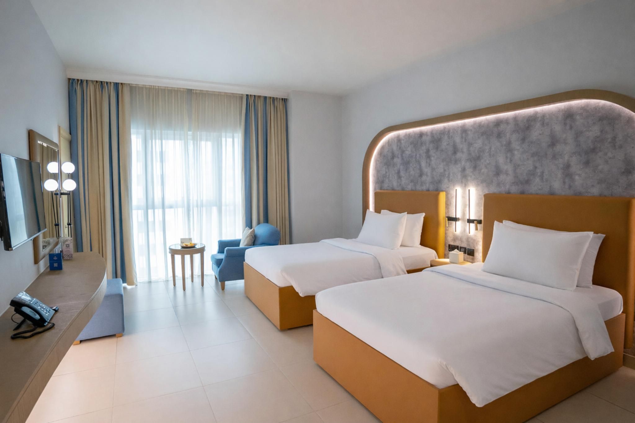 Sheraton Khalidiya Hotel Deluxe Twin Room City View  2