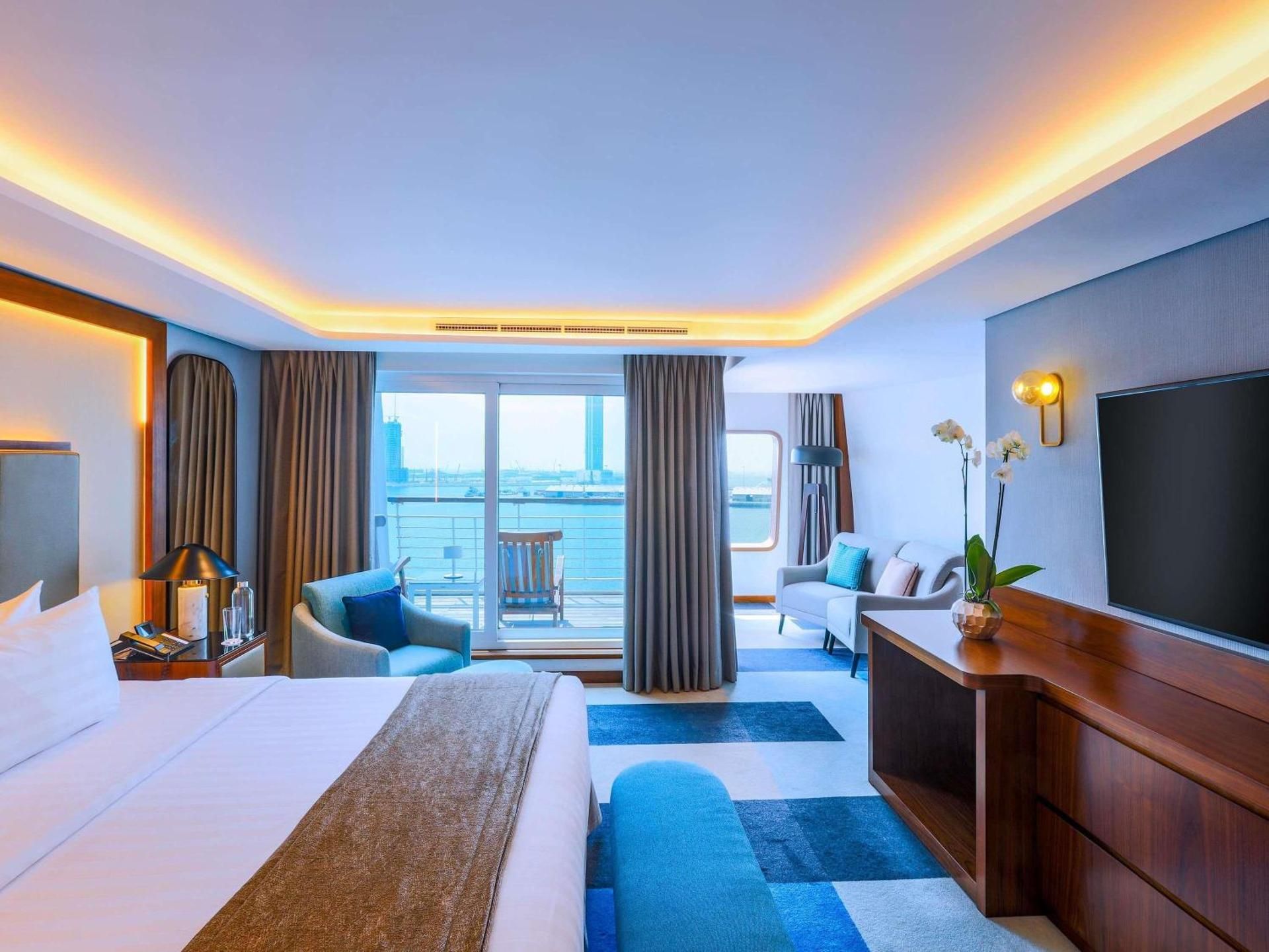 Duplex Suite with One King Bed and Separate Living Room Area