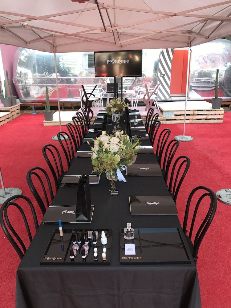 Outdoor banquet area