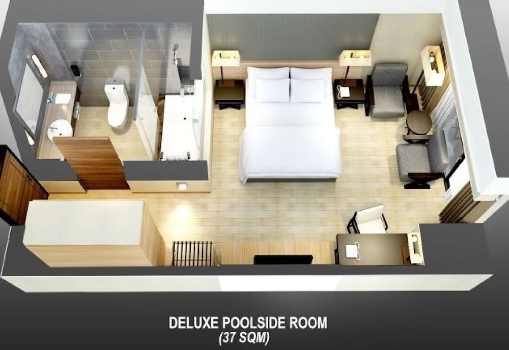 Deluxe Poolside Room, 1 King Bed