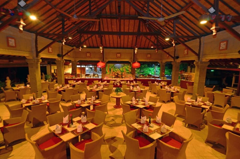 Outdoor banquet area