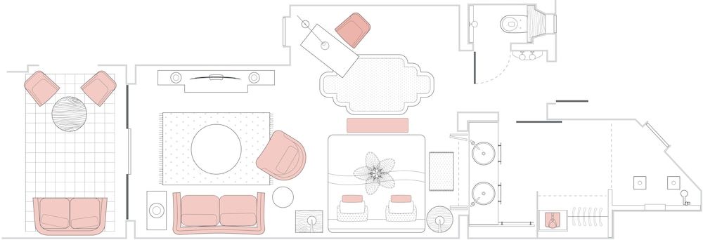 Room layout blue print