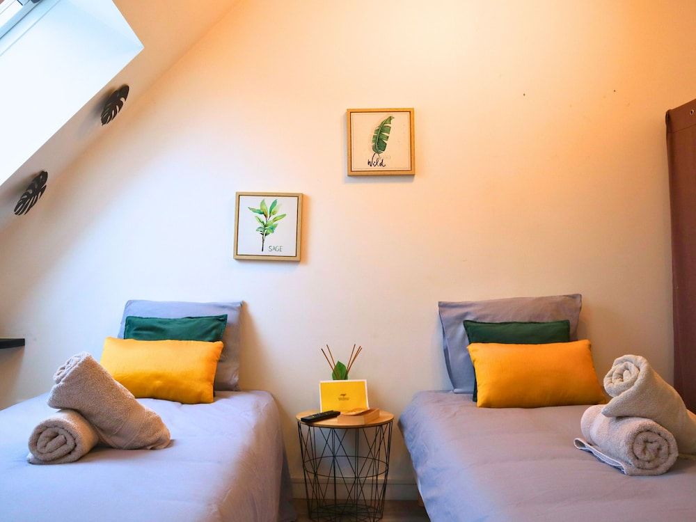 Deluxe Studio, 2 Twin Beds, Kitchen