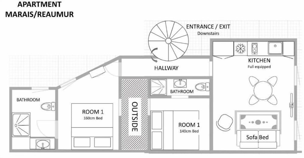 Room layout blue print