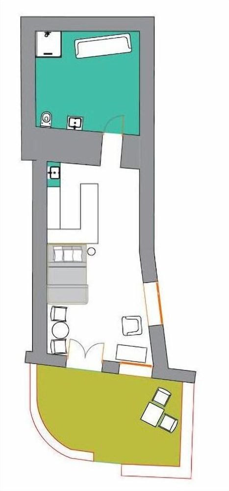 Castle in Old Town Design Loft, 1 Double Bed, Terrace, City View