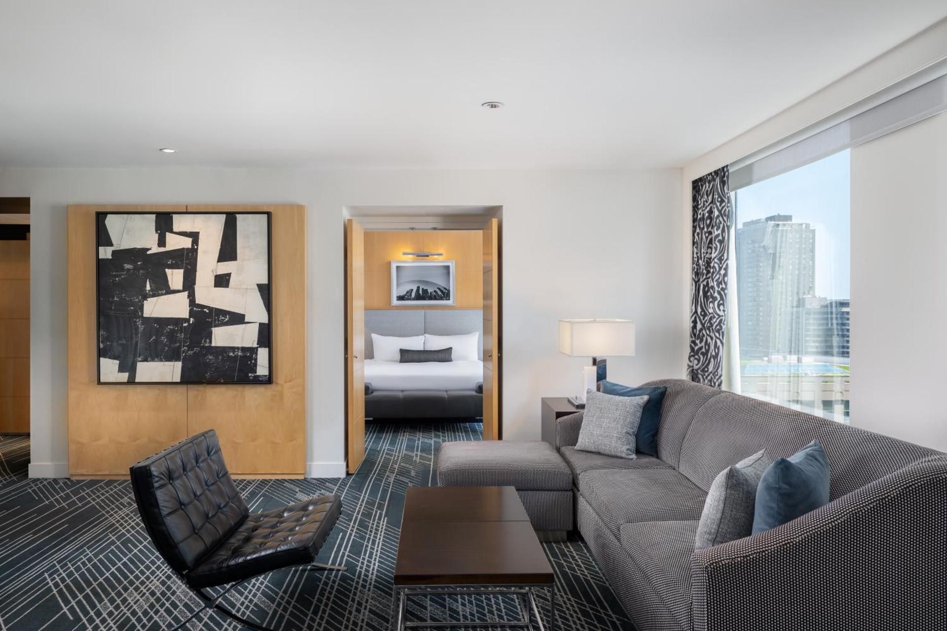 Corner King Suite with Sofa Bed, Accessible Tub and Shower