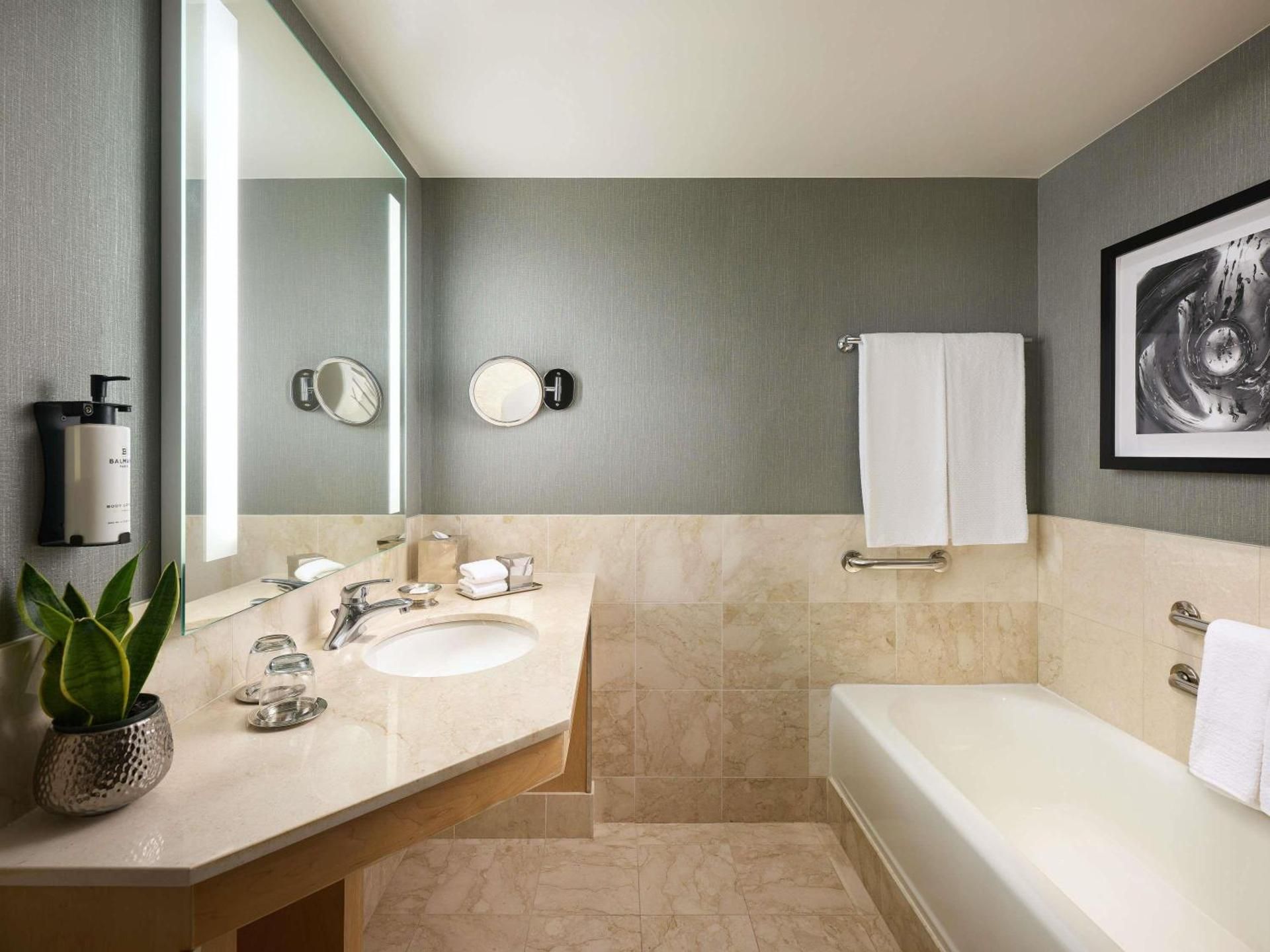 Junior King Suite with Sofa Bed and Accessible Tub