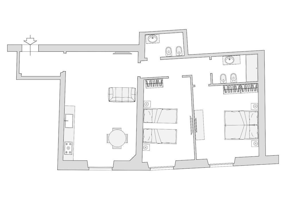 Room layout blue print