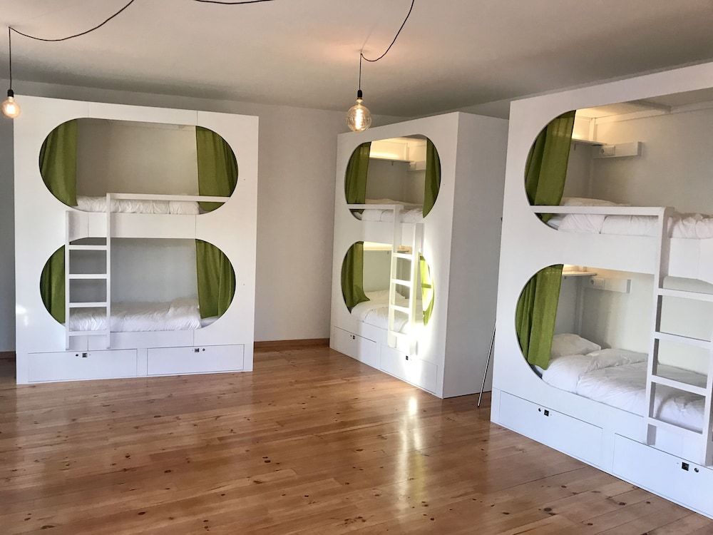 Private sleeping pod in 12 people dormitory
