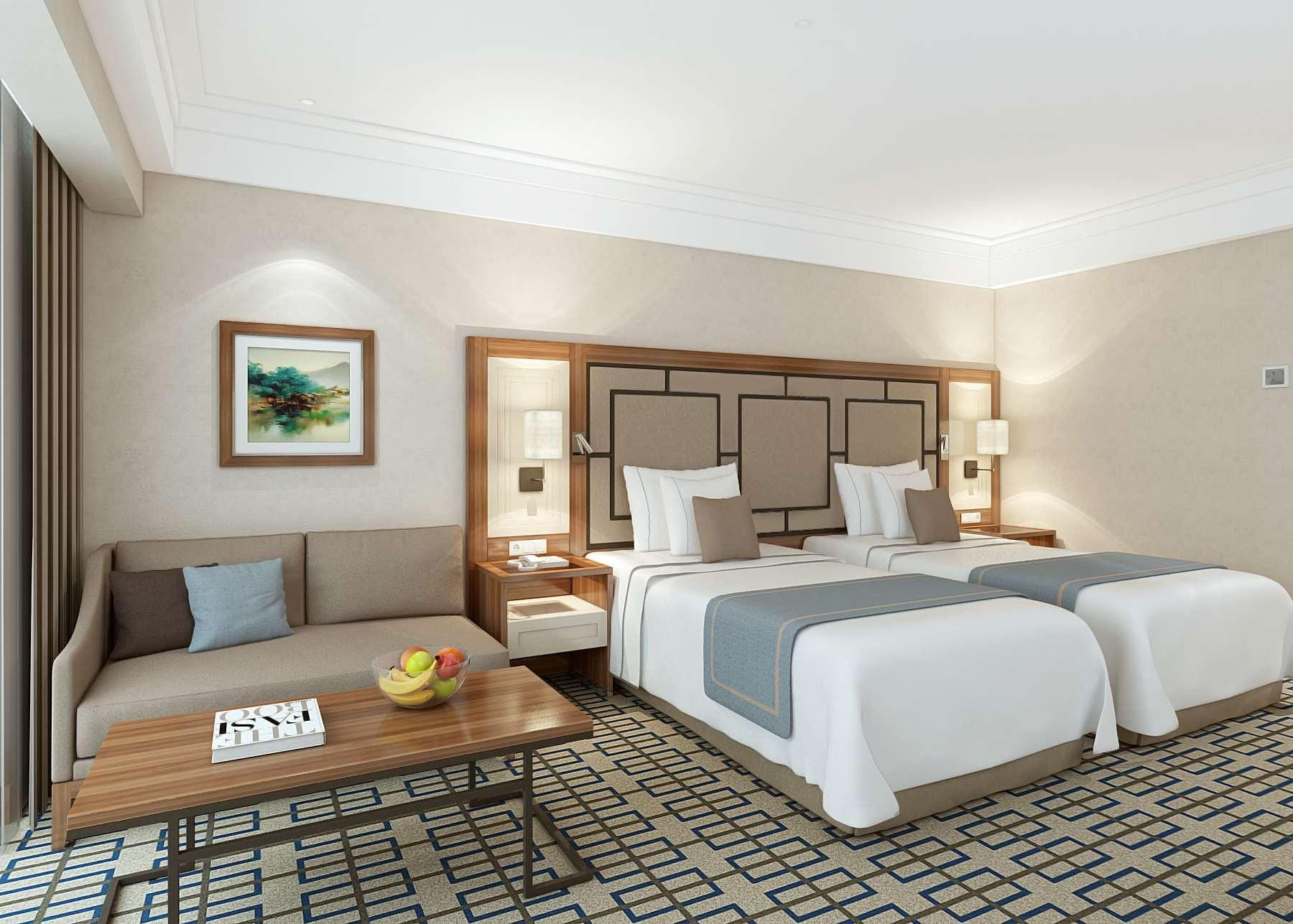 1 Double Bed, 2 Twin Beds, Deluxe Suite