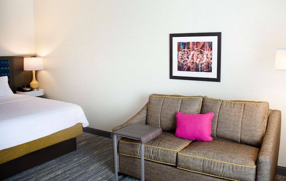 Room, 1 King Bed with Sofa bed, Refrigerator & Microwave