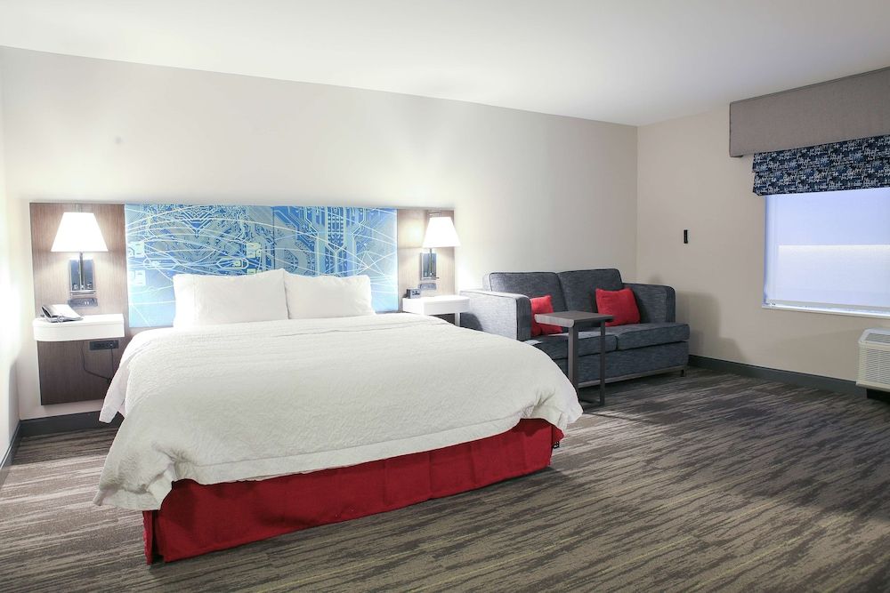 Room, 1 King Bed with Sofa bed, Refrigerator & Microwave