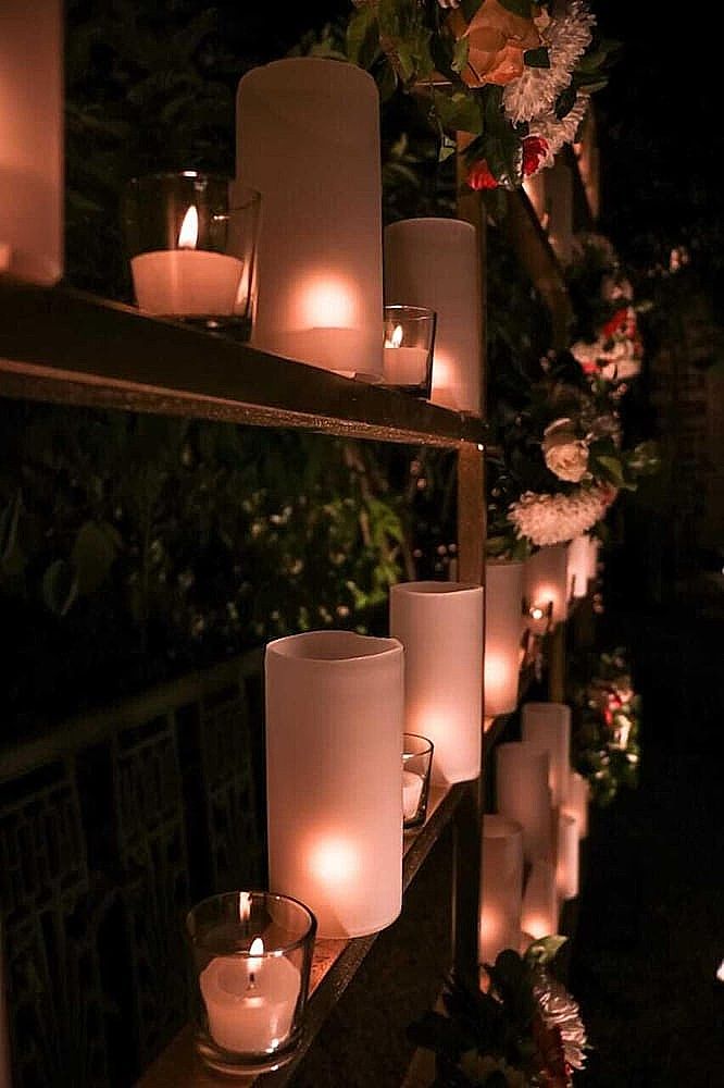 Outdoor wedding area