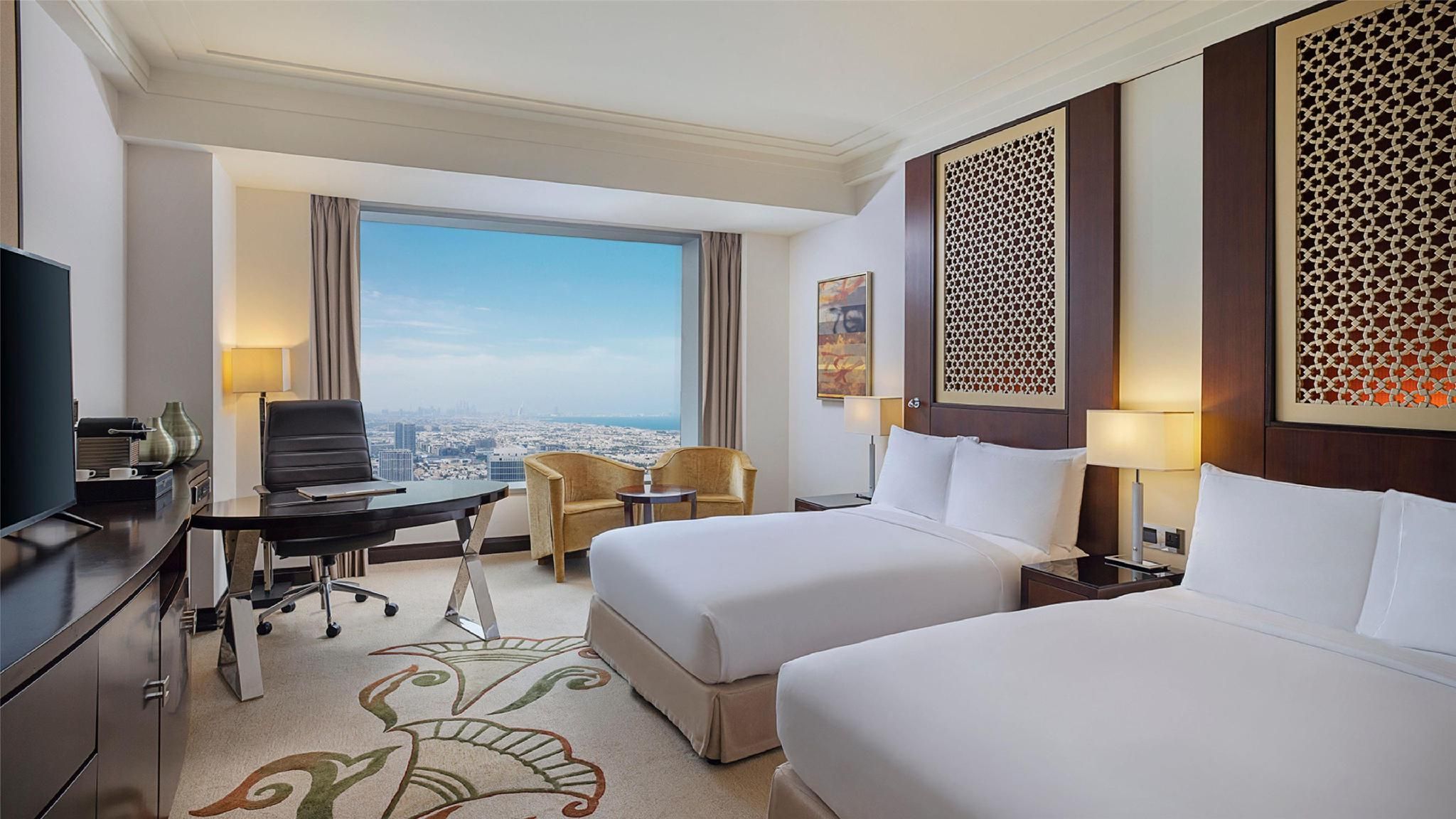 Conrad Dubai TWO DOUBLE BED DELUXE ROOM - SKYLINE VIEW